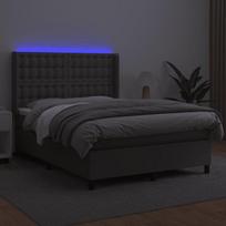 Lova su LED apšvietimu 140x190cm, pilka
