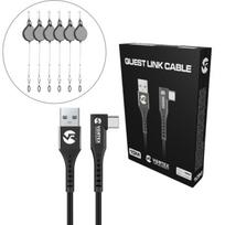 10 m USB-A kabelio rinkinys ir pakabos kabliukai | Meta Quest 3 & 3S & 2