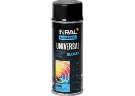 Dažai aerozoliniai stogams, Tegra INRAL UNIVERSAL, kelininkų juoda, blizgi, 400ml.