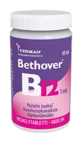 BETHOVER B12 - maisto papildas su vitaminu B12, aviečių skonio, su saldikliais, N50