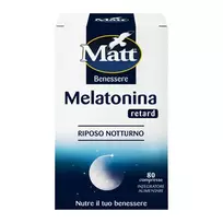 MATT Melatonina retard, maisto papildas su melatoninu, 80 tablečių