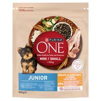 Purina One Junior Mini/Small šuniukų maistas, turtingas vištiena ir ryžiais, 800 g