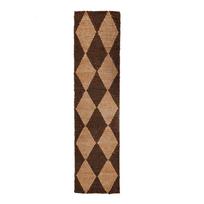 Rankų darbo rudos spalvos/natūralios spalvos kilimas iš džiuto mišinio 80x230 cm Effie Diamond – Flair Rugs