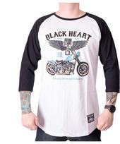 Marškinėliai ilgomis rankovėmis BLACK HEART Blue Chopper RG - White