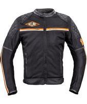Vyriška motociklininko striukė W-TEC 2Stripe - Black-Beige-Orange