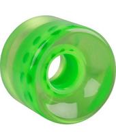 Mini riedlentės skaidrus ratukas 60x45 mm - Green