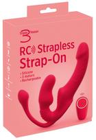 Strapless Strap-On Triple rc Vibratorius