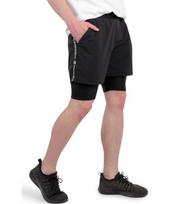 Vyriški šortai inSPORTline 2-in-1 Closefit Short - Black