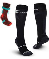 Kompresinės kojinės iki kelių inSPORTline Compleano AG+ - Black