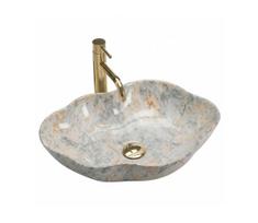 REA-U0620 - Praustuvas ant stalviršio PEARL 38x50,5 cm keramika/pilka/bėžinė/akmens imitacija