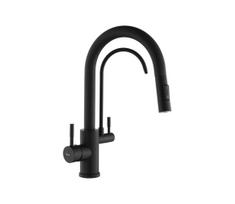 REA-B7564 - Virtuvinis maišytuvas su ištraukiamu purkštuku ir vandens filtru ECO FRESH 37,5 cm matinė juoda