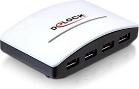 Delock USB 3.0 External HUB 4 Port 5000Mbit/s Black, White