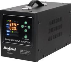 Rebel POWER-1000-LiFePo4 emergency power supply – a pure sine wave inverter with a 12V 230V charging function, 1000VA/700W | RB-4028 | 5901890116350