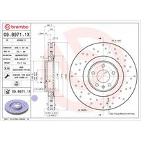 Stabdžių diskas BREMBO 09.B971.1X