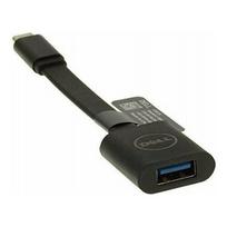 Adapter USB Dell USB-A - USB-C Black  (Flat Adapter Connector Dongle) | Flat Adapter Connector Dongle | 5706998250544
