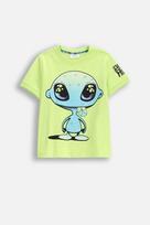 COCCODRILLO marškinėliai trumpomis rankovėmis COSMIC RAVE BOY KIDS, žali, WC5143203CBK-030-122, 122 cm