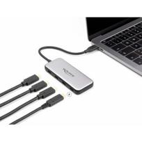 Delock DeLOCK USB 10Gbps USB Type-C Hub with 4 x USB Type-C, USB hub (grey) | 64261 | 4043619642618