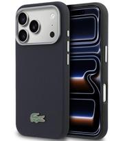 Mėlynas dėklas Apple iPhone 17 Pro Max telefonui "Lacoste PVC Petit Pique Semi Wrap MagSafe Case"