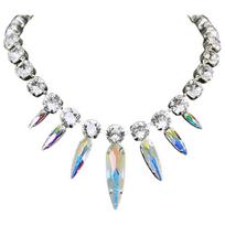 Kaklo papuošalas moterims DiamondSky „Atlantis (Aurora Borealis)“ su Swarovski kristalais