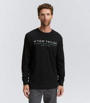 Tom Tailor vyriški ilgomis rankovėmis marškinėliai 1047769*29999, juoda, L