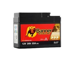 Banner 3Ah Bike Bull GEL 12V 53A akumuliatorius 113x48x85mm