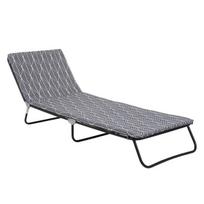 Kelioninė lova Patio Komfort 3 H046-06IB, reguliuojamas atlošas, minkšta pagalvė, plieninis rėmas