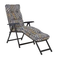 Sodo gultas terasai „Lena Lounger Black Edition“ su reguliuojamu atlošu, pakoju ir paminkštintu čiužiniu