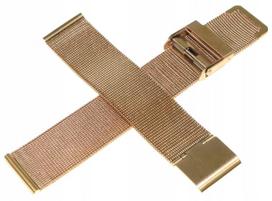 Diloy Mesh apyrankė laikrodžiui, 18 mm, rožinio aukso spalvos