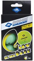 Stalo teniso kamuoliukų rinkinys Donic Glow in the Dark, 6 vnt.
