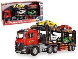 Auto transporteris su 4 automobiliais, garsas, atidaromos durys