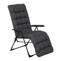 Laužoma sodo kėdė „Patio Setenil Plus Black Edition“ su reguliuojamu atlošu, pakoju ir paminkštinta sėdyne