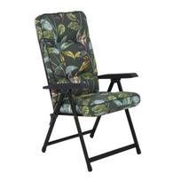 Sodo gultas kėdė „Patio Lena Black Edition“ su gėlėta pagalvėle, sulankstomas rėmas
