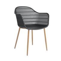 Sodo kėdė Patio Igor juoda plastikinė praktiško dizaino