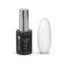 Nago priauginimo gelis Excellent Pro Quick Gel buteliuke 002 pieniškai baltas, savaime išsilyginantis, nuimamas mirkymo būdu