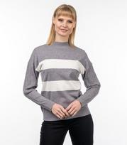 Maglia moteriškas megztinis 822197 02, šviesiai pilka/baltas