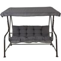 Supynės pagalvėlių komplektas PATIO Hawaii H024-07PB, 140 cm stogelis, dygsniuotas komfortas, pilkas poliesteris