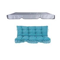 Sūpynių pagalvių komplektas PATIO Piemont H030-21PB mėlynas poliesterio stogelis 150 cm