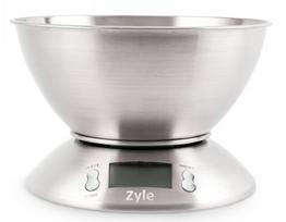 Virtuvinės svarstyklės Elektroninės virtuvinės svarstyklės Zyle ZY415SC, nerūdijančio plieno, 5 kg talpa, kompaktiškos