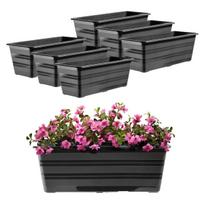 KADAX Balkoninis vazonas Gėlių vazonas Didelis 40cm Gėlių paketas 6 vnt gėlių stovas