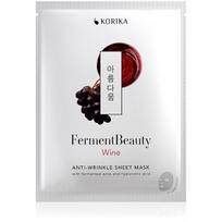 Jauninamoji lakštinė kaukė KORIKA FermentBeauty Wine su fermentuotu vynu ir hialurono rūgštimi 20 g