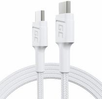 GREEN CELL USB Type-C Male to USB Type-C Male 60W Fast Charging Cable 1.2m White