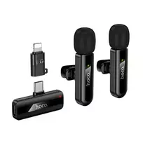 Hoco Wireless double microphone Lightning / USB-C L20A, black