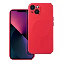 OEM Silicone Mag Cover phone case with MagSafe support for iPhone 13, red