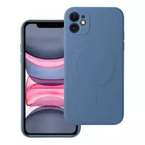 OEM Silicone Mag Cover phone case with MagSafe support for iPhone 11, blue
