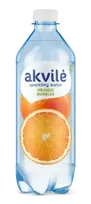 Akvile Flavored sparkling water with orange aroma, carbonated, 0.6l (DEP)