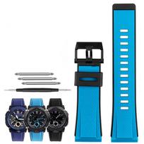 Skirta Casio G-SHOCK laikrodžio dirželiui GA-2000 GA2000 ga2200 vandeniui atsparus sportinis dervos silikono laikrodžio grandinėlė Dirželis Juodas Mėlynas Raudonas 24mm 24mm tamsiai mėlyna spalva