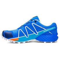 Salomon 4 Gtx Odiniai Neslystantys Patvarūs Žemi Lauko Batai Vyriški Batai Mėlyni 390722 40⅔