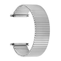 X/M/L/XL Tempimo nerūdijančio plieno laikrodžio apyrankė Metalinė išplečiama elastinė juosta 18-22mm Universali vyrų moterų diržo pakeitimo apyrankė S-130mm sidabras