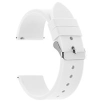 16mm 18mm 20mm 22mm Quick Release Soft Silicone Watch Band Universal Rubber Waterproof Bracelet Replacement Watch Accessories 16mm balta