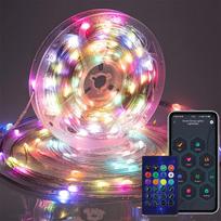 Bluetooth LED girlianda RGBIC Kalėdinės dekoracijos lemputės 5/10/20m Lauko vandeniui atspari sodo lempa lauko stovyklavimui, terasos, kambario dekoravimui 5m